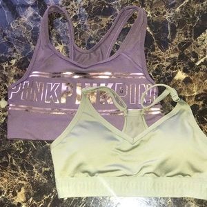 2 PINK VICTORIA SECRET SPORTS BRAS